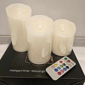 Flameless Candles w color changing remote & timer - Same As Luminara